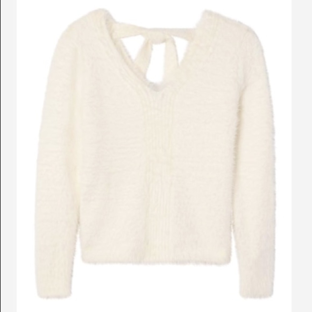 Banana Republic Merino Wool Fuzzy White Sweater XS